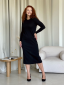 Довга сукня з рукавами та розрізом ззаду чорне Merlini Градо - Фото 4