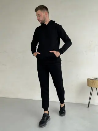 Чоловічий спортивний костюм з худі чорний Merlini Леванте