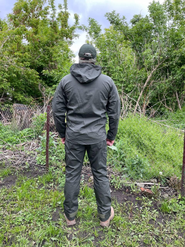 Куртка весняна ріп-стоп Олива зі знімним капюшоном