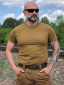 Military Cotton T-shirt Coyote - Photo 1