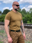 Military Cotton T-shirt Coyote - Photo 2
