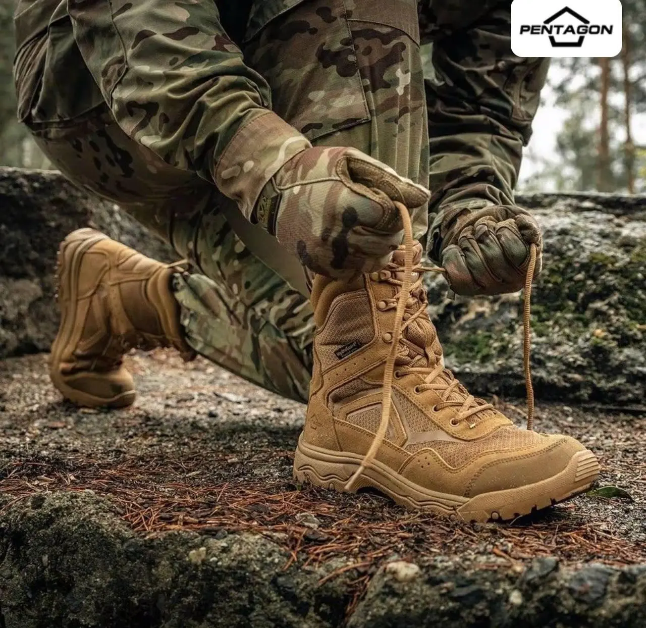 Берці тактичні Pentagon Scorpion V2 Suede 8" Coyote