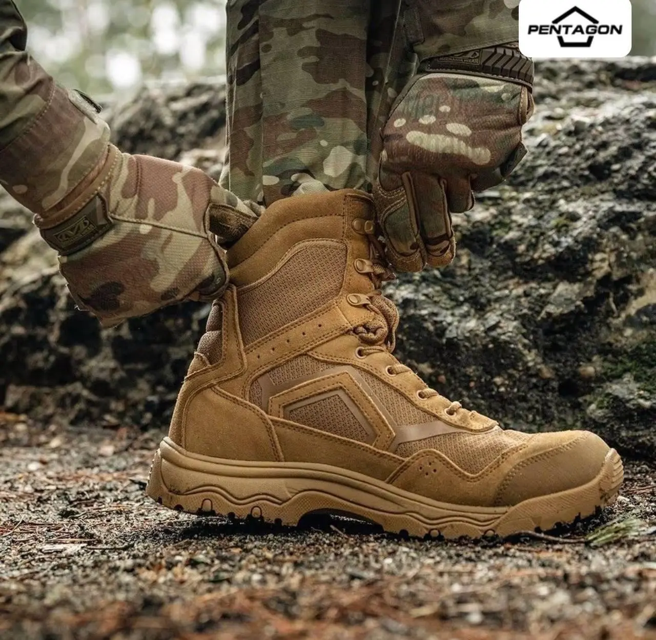Берці тактичні Pentagon Scorpion V2 Suede 8" Coyote