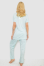 Піжама жіноча з принтом, колір м'ятний, 243R6623 - Фото 4