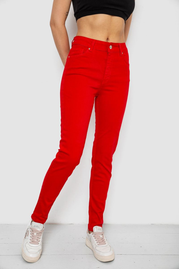 Джинси жіночі Slim Fit, колір червоний, 182R1489S19