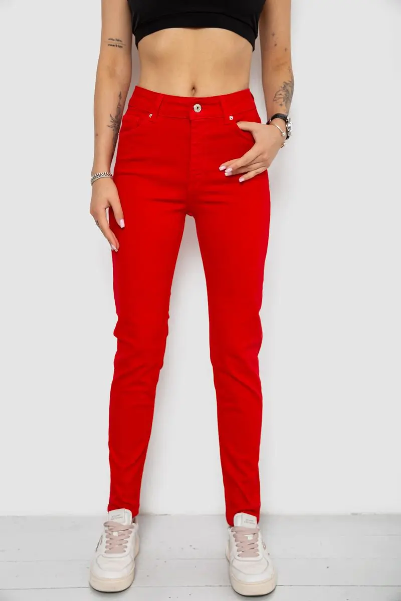 Джинси жіночі Slim Fit, колір червоний, 182R1489S19
