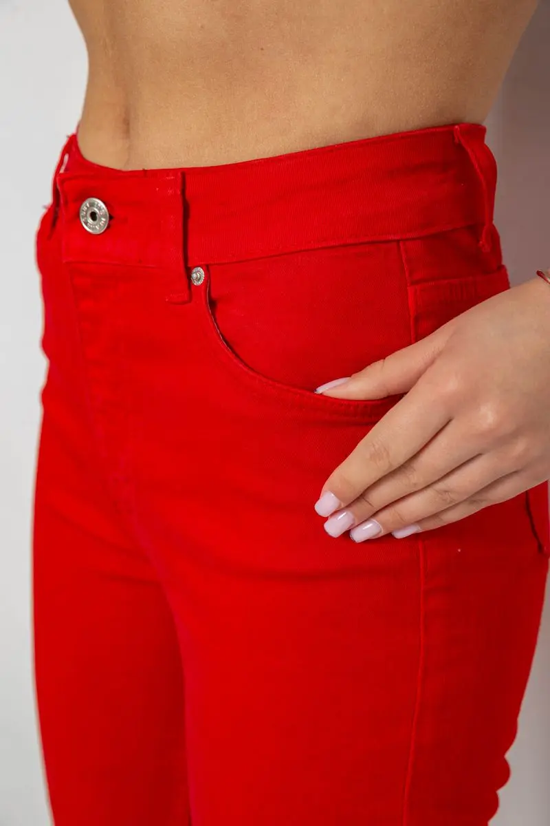 Джинси жіночі Slim Fit, колір червоний, 182R1489S19