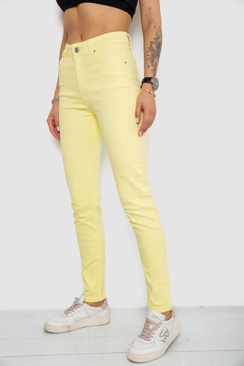 Джинси жіночі Slim Fit, колір жовтий, 182R1489S19