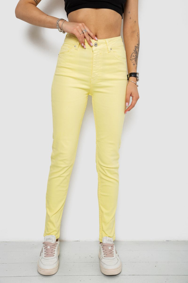 Джинси жіночі Slim Fit, колір жовтий, 182R1489S19