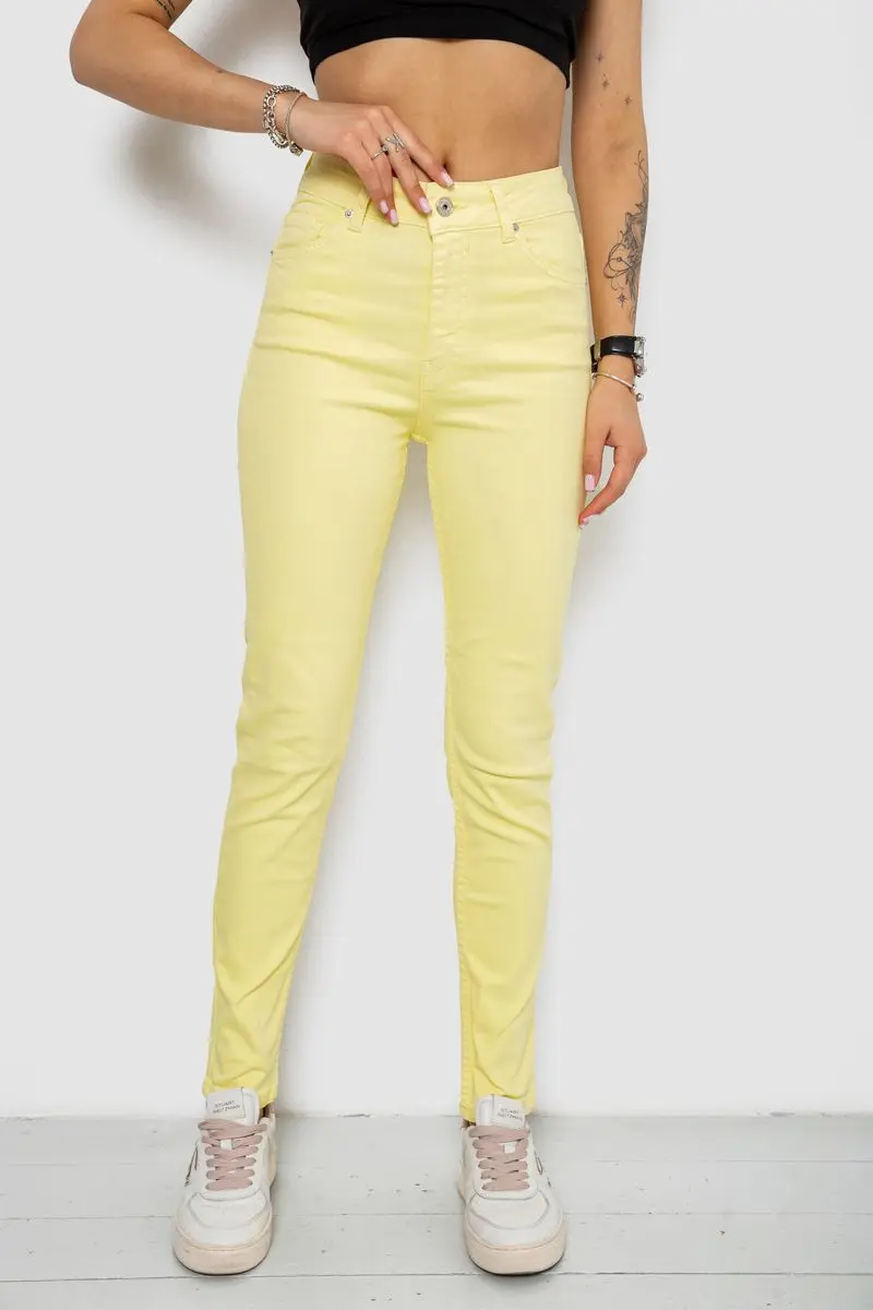 Джинси жіночі Slim Fit, колір жовтий, 182R1489S19