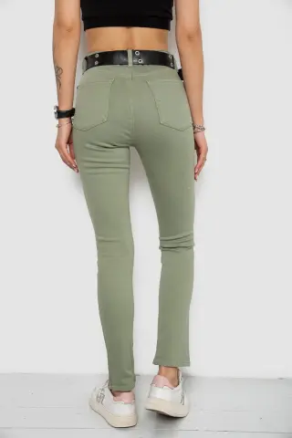 Джинси жіночі Skinny Американки, колір оливковий, 182R00252