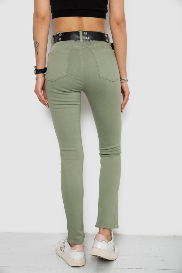 Джинси жіночі Skinny Американки, колір оливковий, 182R00252