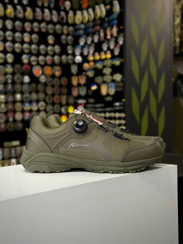 Кросівки Mercanson Olive з боковою автошнурівкою