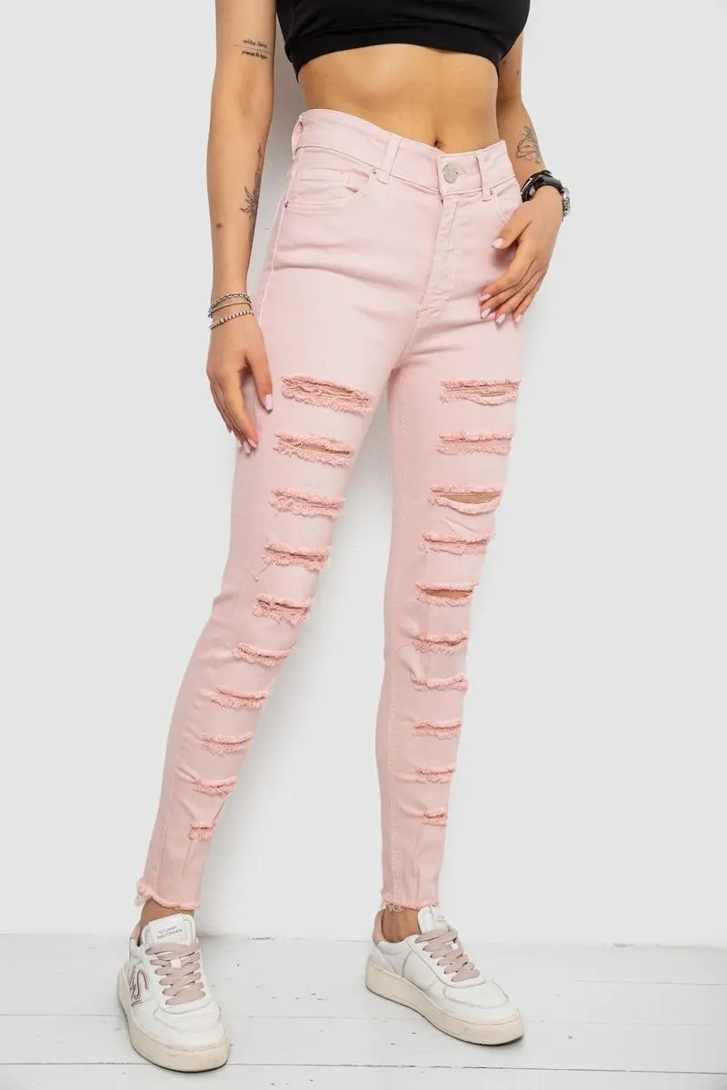 Джинси жіночі Slim Fit, колір пудровий, 182R1171
