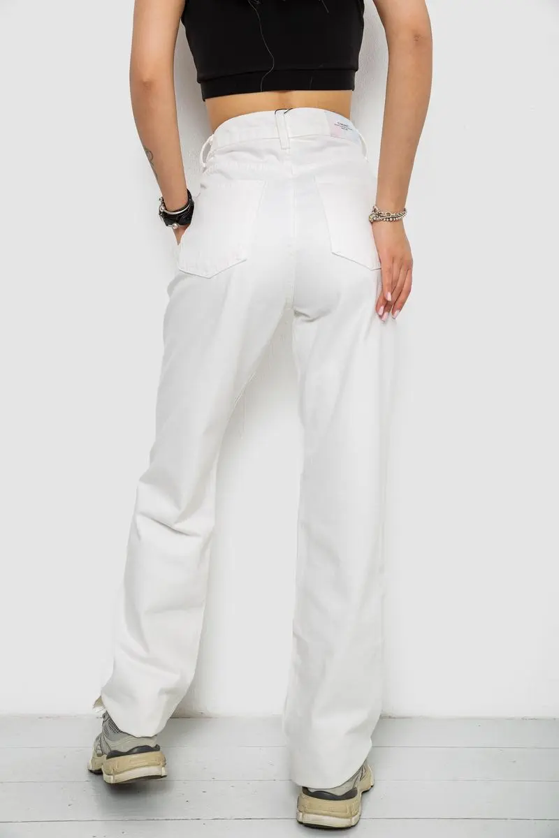 Джинси жіночі Loose Fit, колір білий, 182R1088