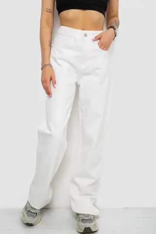 Джинси жіночі Loose Fit, колір білий, 182R1088