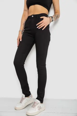 Джинси жіночі Skinny стрейч, колір чорний, 182R9676