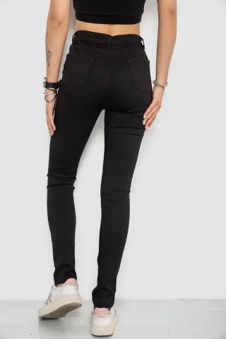 Джинси жіночі Skinny стрейч, колір чорний, 182R9676