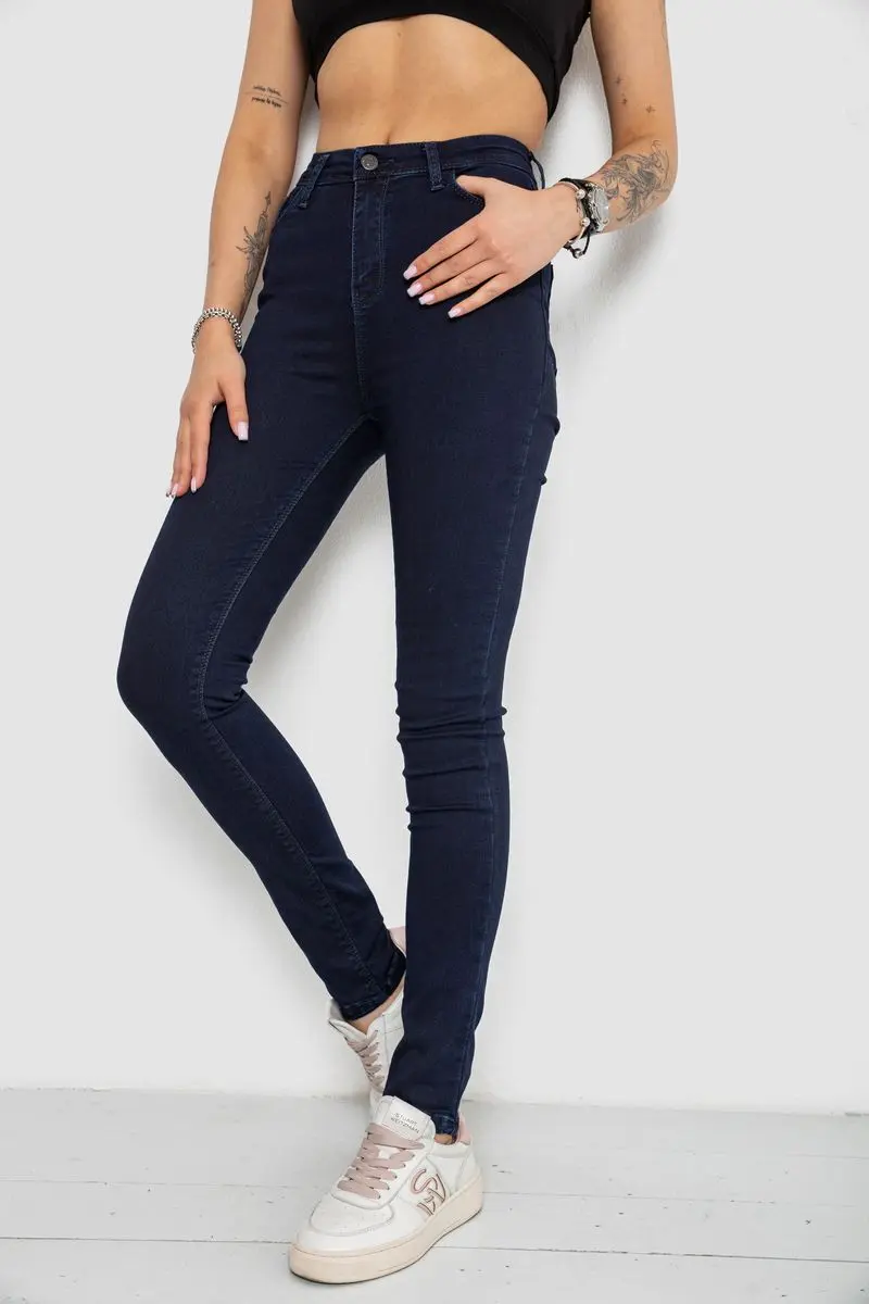 Джинси жіночі Skinny стрейч, колір синій, 182R9584