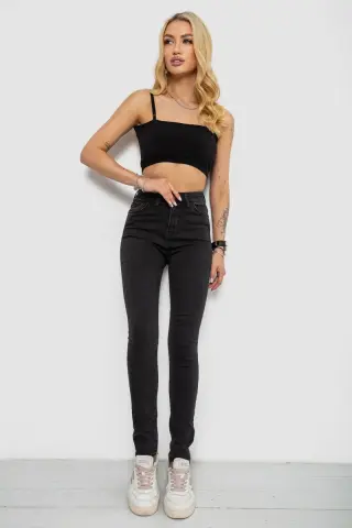 Джинси жіночі Skinny, колір чорний, 182R5126
