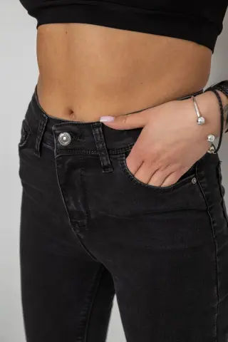 Джинси жіночі Skinny, колір чорний, 182R5126