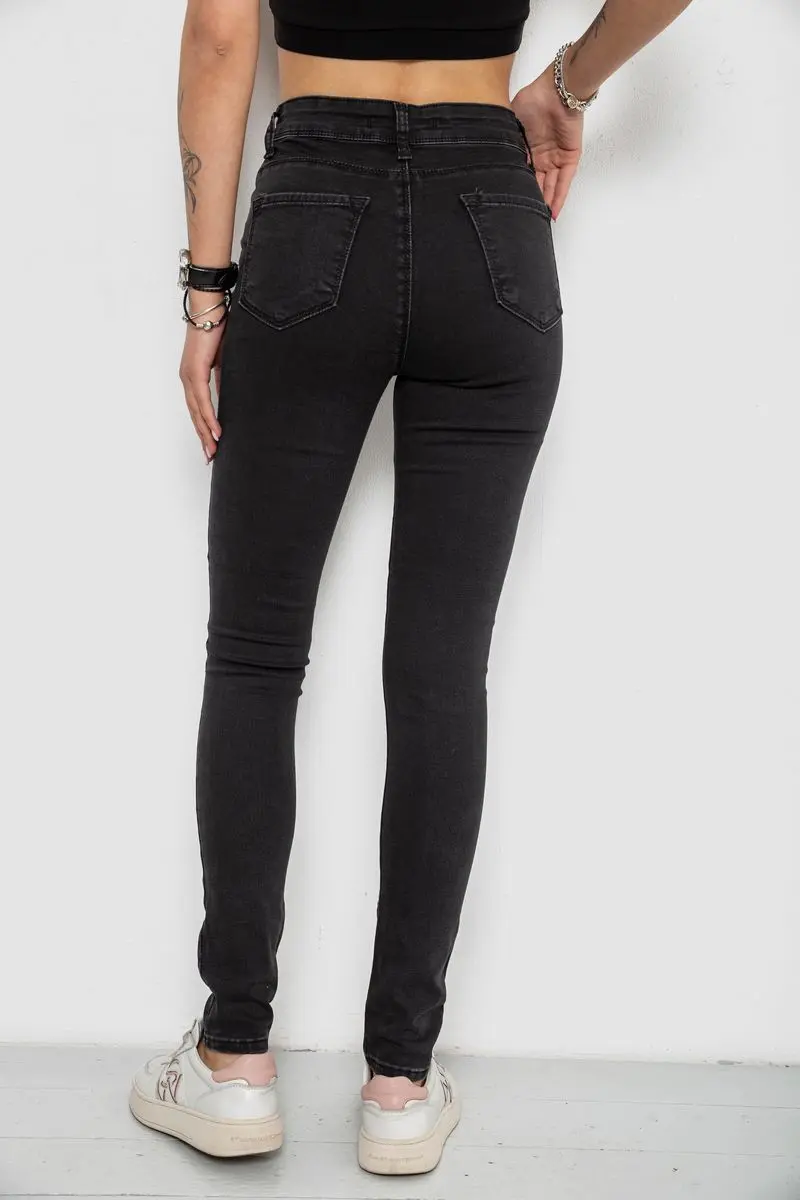 Джинси жіночі Skinny, колір чорний, 182R5126