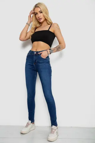 Джинси жіночі Skinny, колір синій, 182R4427
