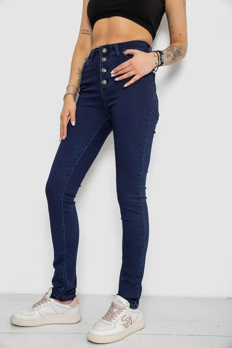 Джинси жіночі Skinny, колір синій, 182R4361