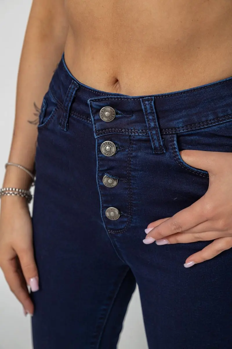 Джинси жіночі Skinny, колір синій, 182R4361