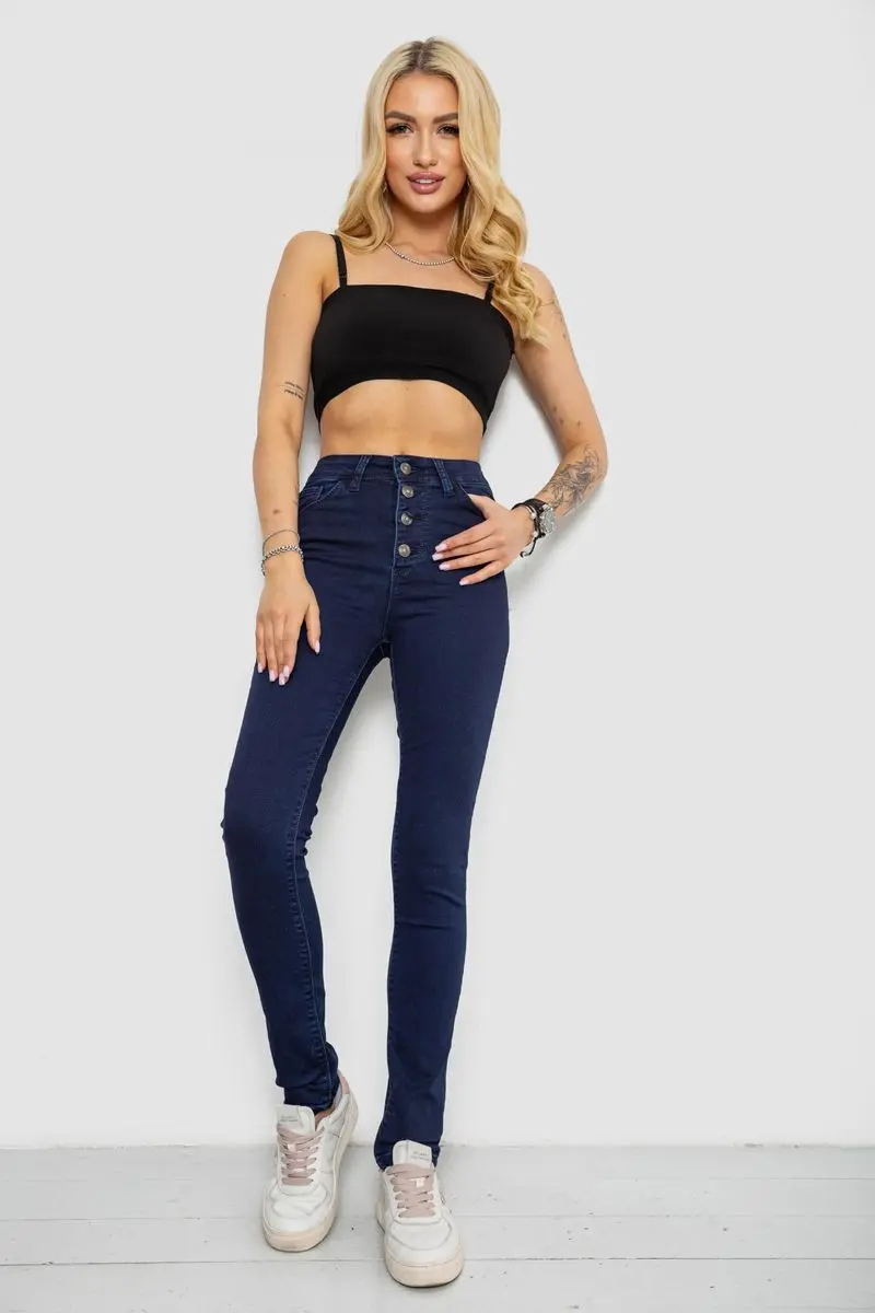 Джинси жіночі Skinny, колір синій, 182R4361