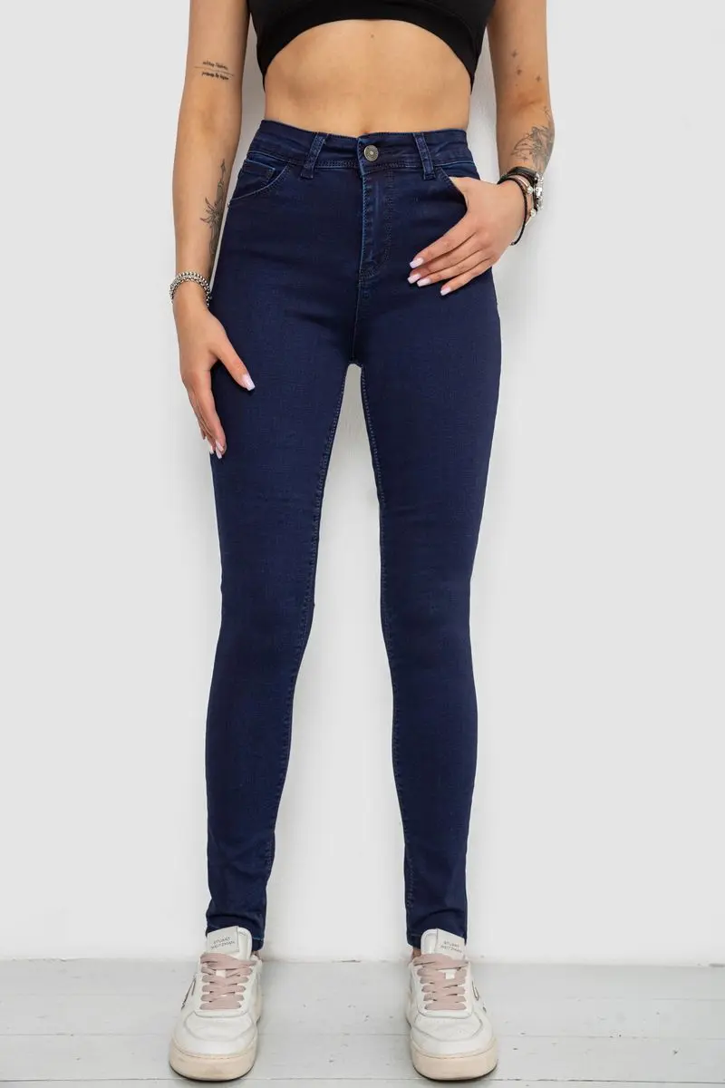 Джинси жіночі Skinny, колір синій, 182R4311