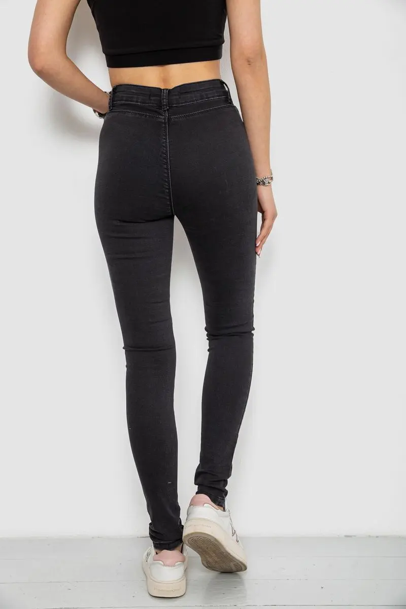 Джинси жіночі Skinny, колір чорний, 182R4296