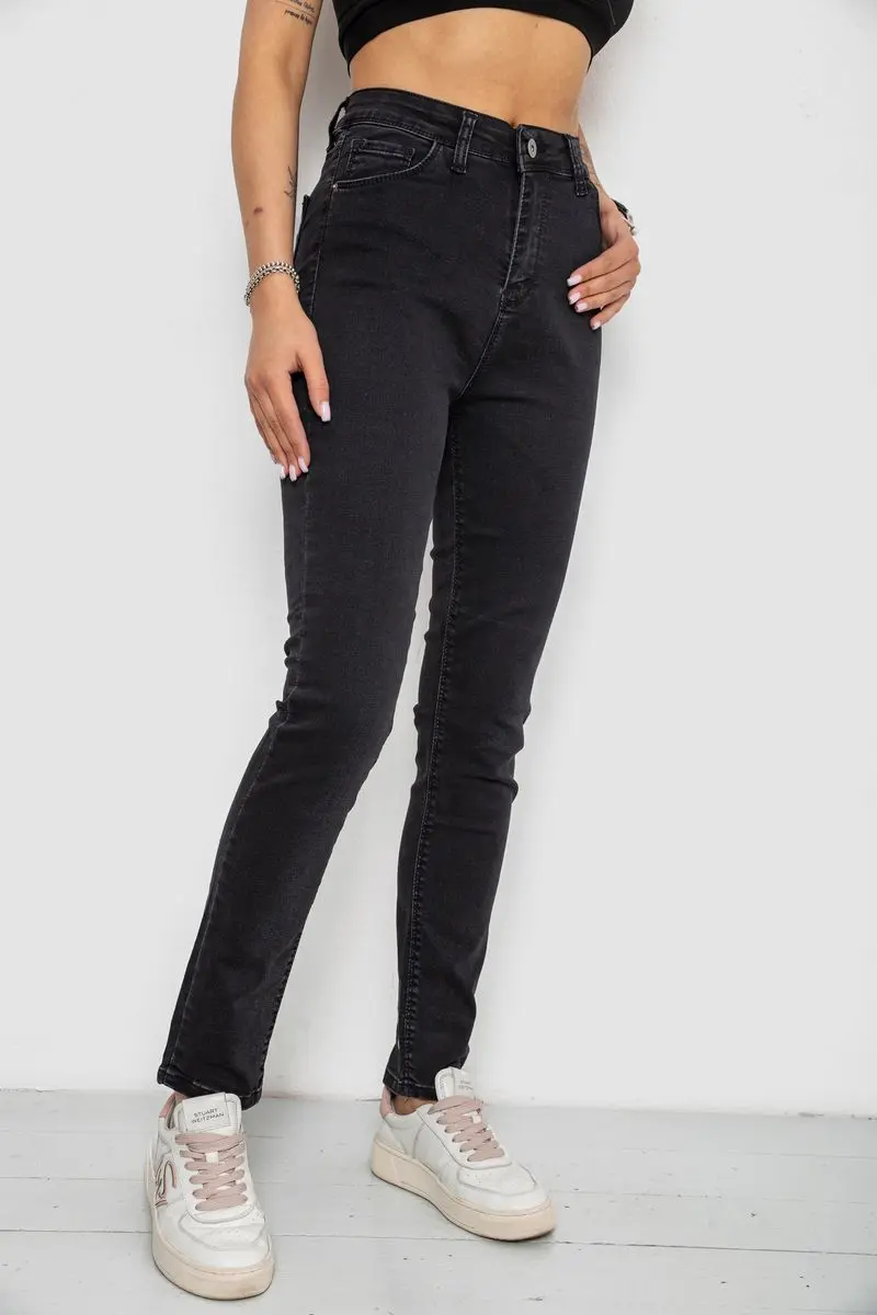 Джинси жіночі Slim Fit, колір чорний, 182R3797