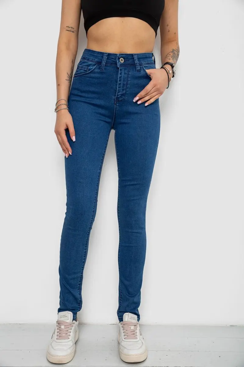 Джинси жіночі Skinny, колір синій, 182R3629