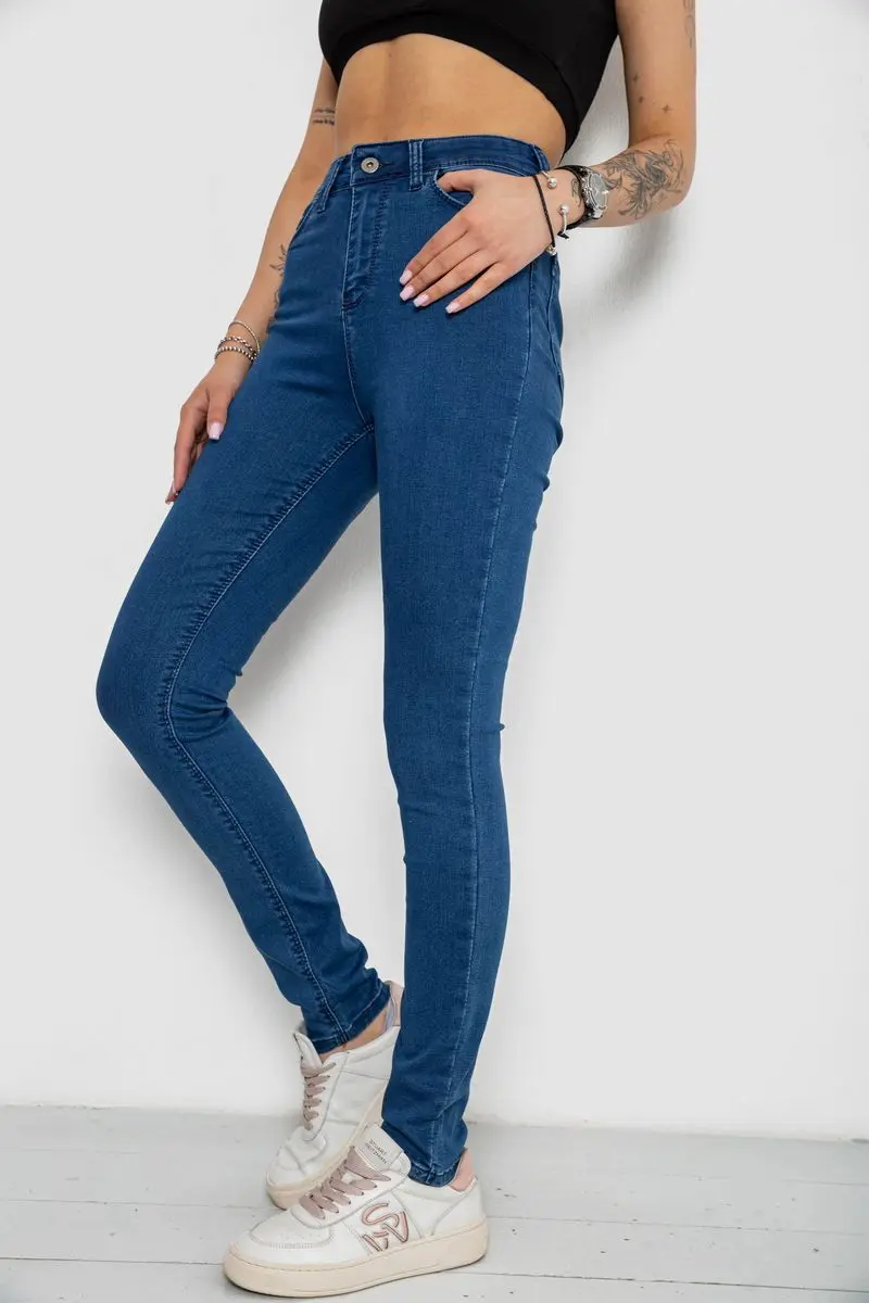 Джинси жіночі Skinny, колір синій, 182R3629