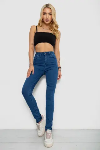 Джинси жіночі Skinny, колір синій, 182R3629