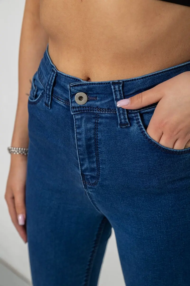 Джинси жіночі Skinny, колір синій, 182R3619