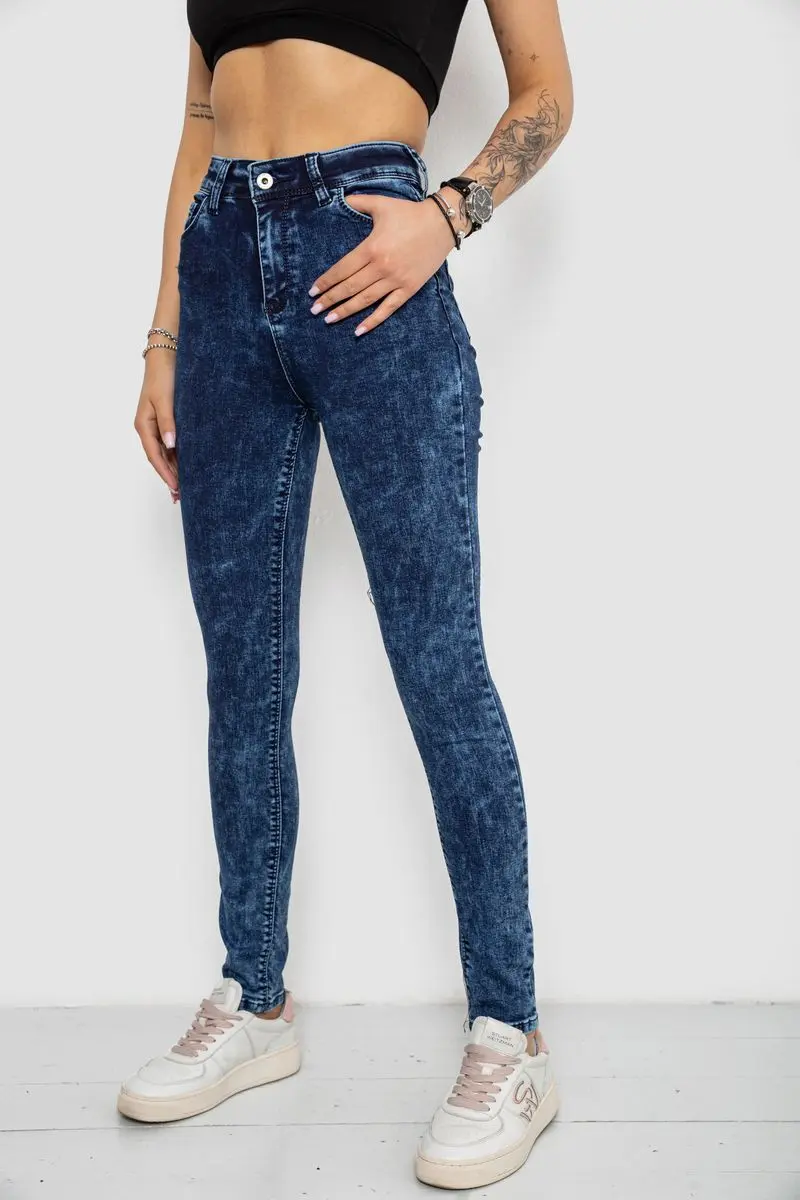 Джинси жіночі Skinny, колір синій, 182R3428