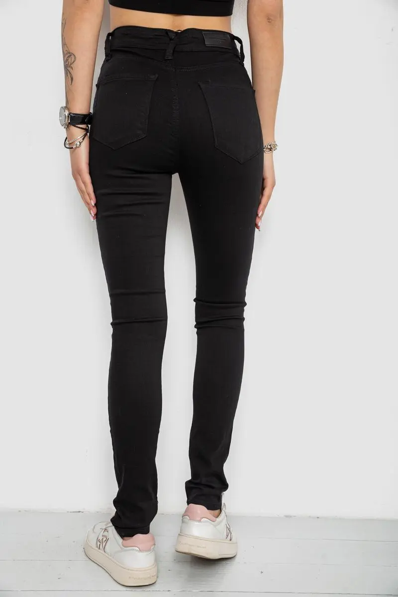 Джинси жіночі Skinny, колір чорний, 182R3394