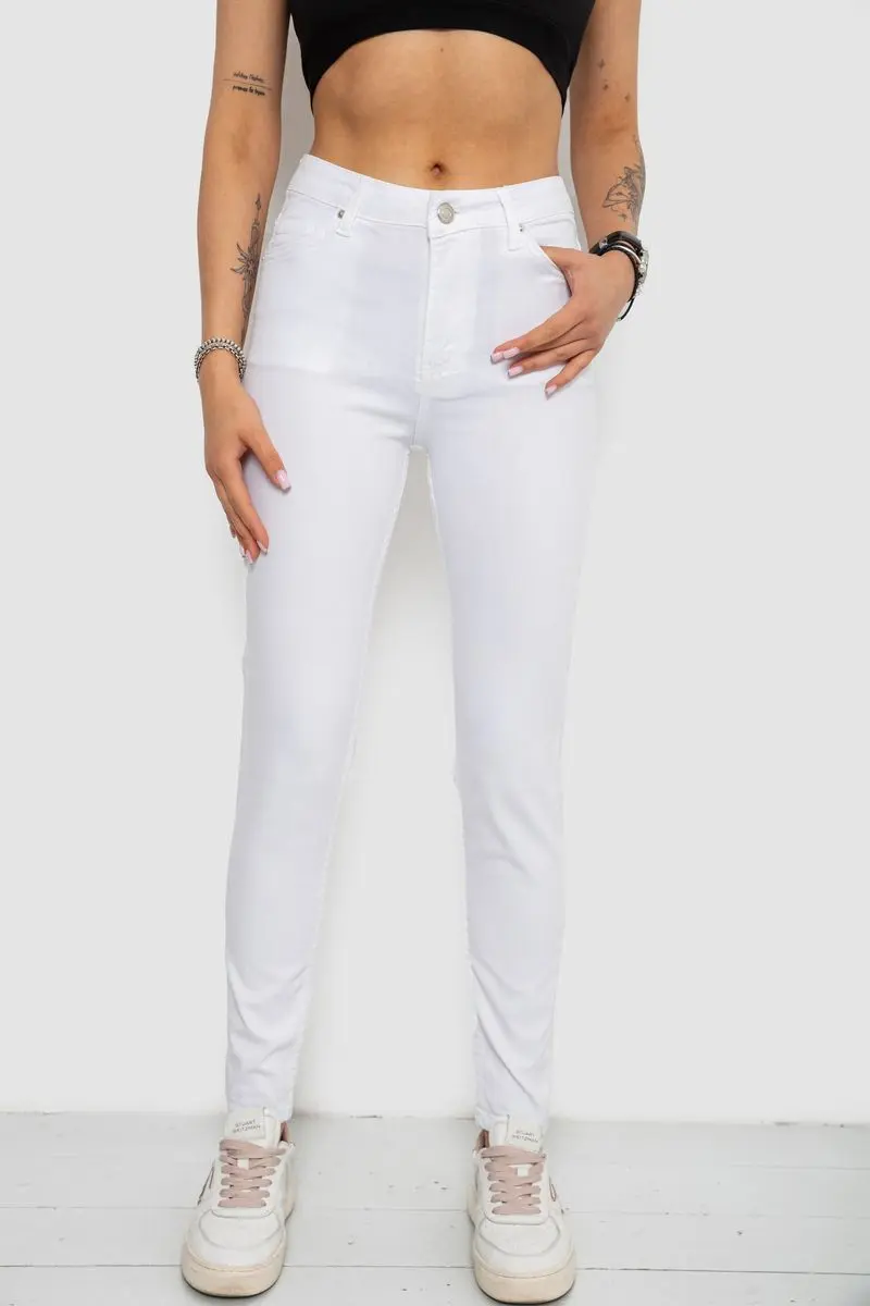 Джинси жіночі Slim Fit, колір білий, 182R1525