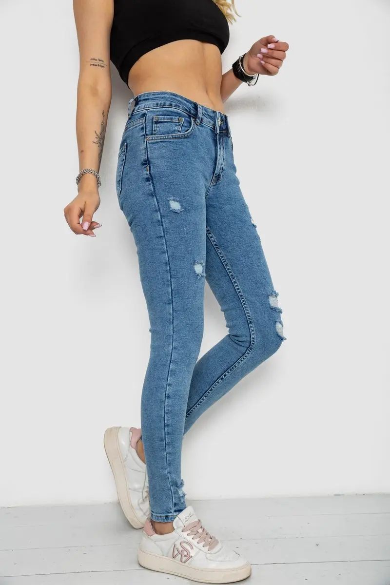 Джинси жіночі Skinny, колір блакитний, 182R1414