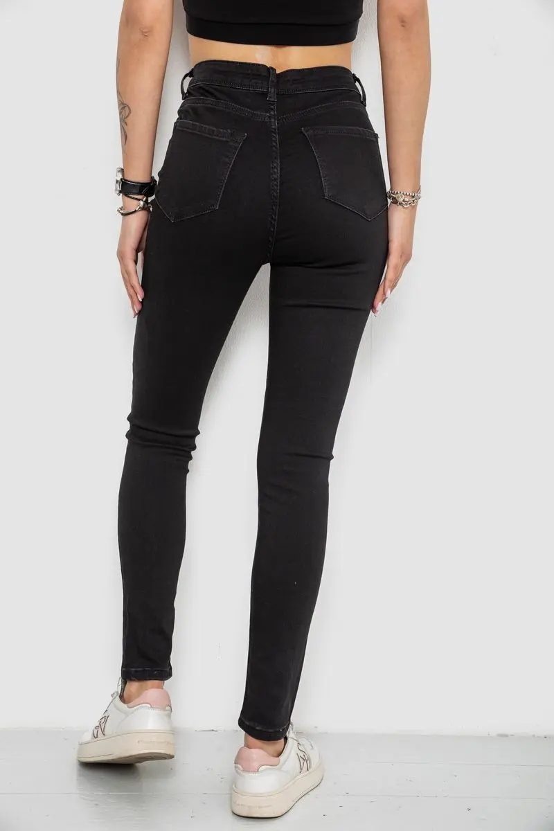 Джинси жіночі Skinny, колір чорний, 182R1048