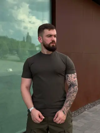 Футболка PREMIUM Х/Б олива