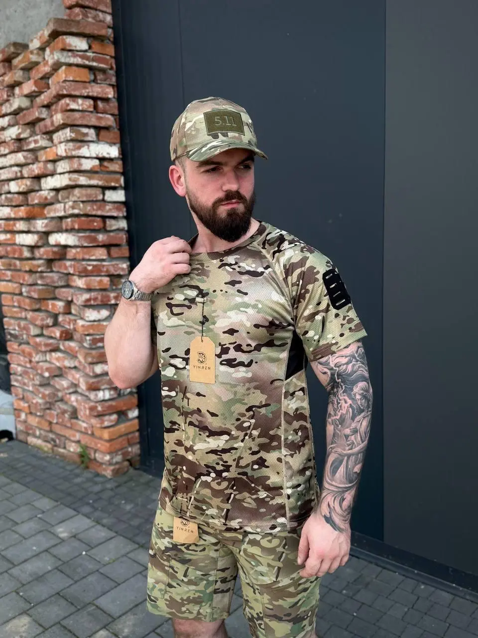 Військова Літній Комплект Шорти + Футболка YINREN 🇺🇸