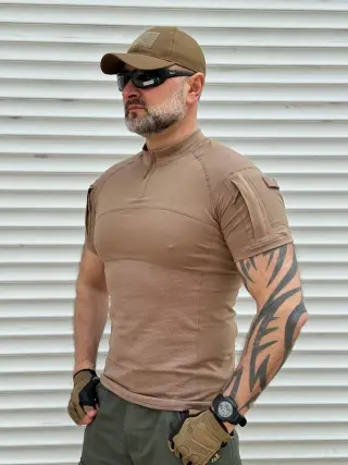 Убакс тактичний бойова сорочка з коротким рукавом ESDY Tactical Frog T-Shirt Койот