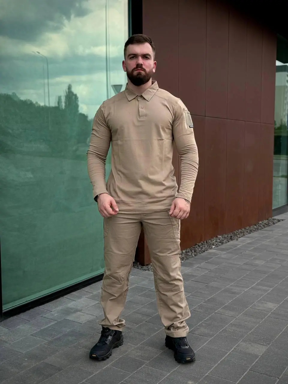 Комплект COMBAT Койот Штани + Поло довгий рукав