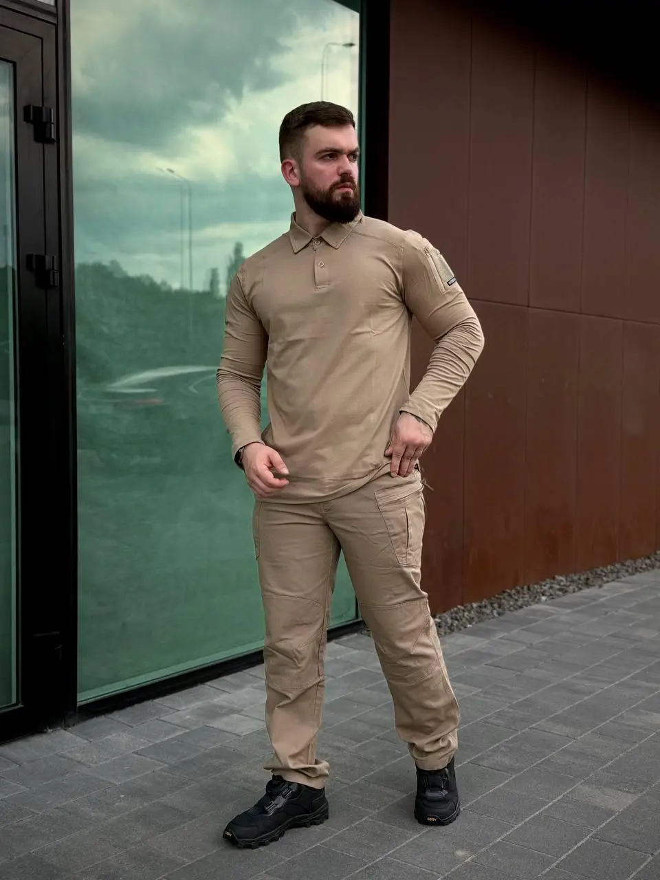 Комплект COMBAT Койот Штани + Поло довгий рукав