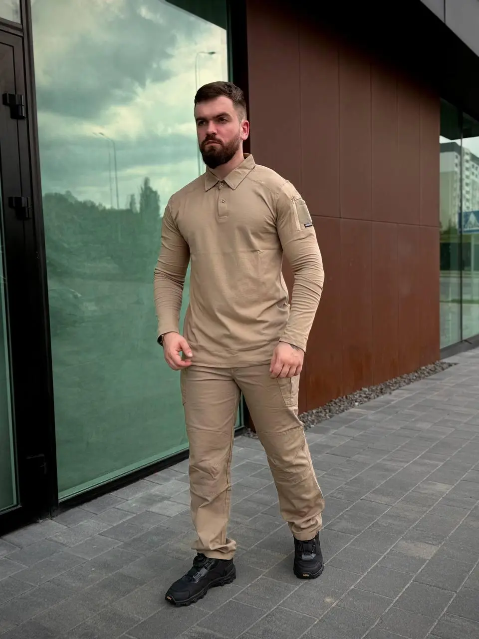 Комплект COMBAT Койот Штани + Поло довгий рукав