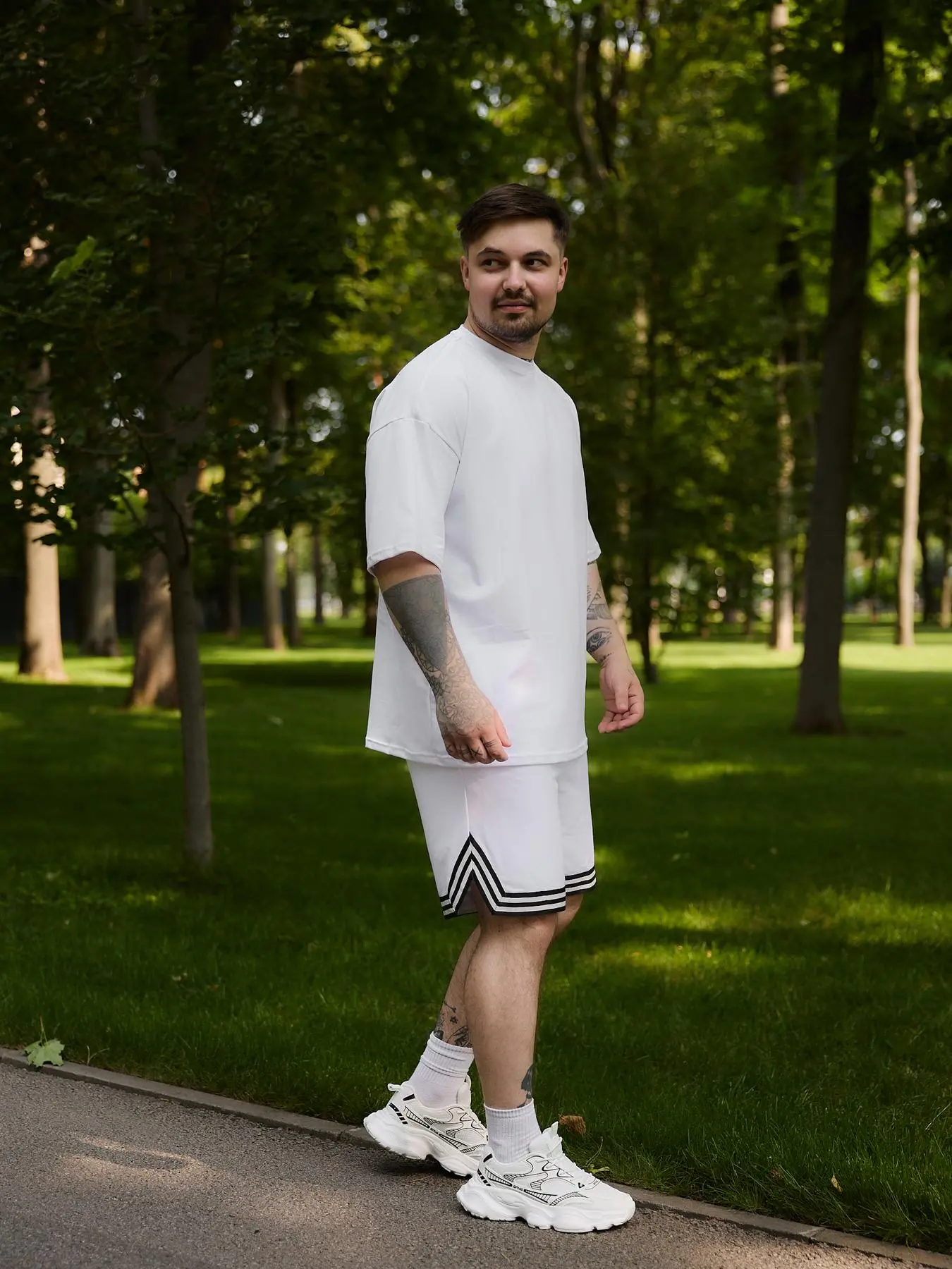 Комплект лампас білий
