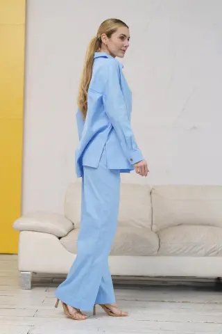 Жіночий костюм "Alessandra long” блакитний